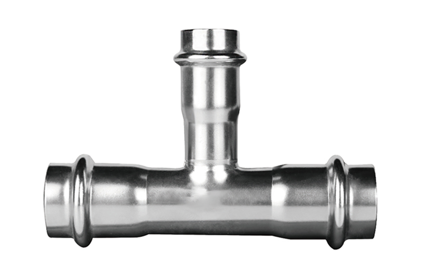 不銹鋼雙卡壓異徑三通